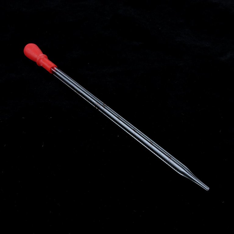 2 PCS 3ml 1ml Glass Pipette with Rubber Bulb Chemistry Dropper Dispensing,  Clear Graduation