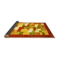 thumbnail image 2 of Ahgly Company Indoor Round Abstract Yellow Contemporary Area Rugs, 3' Round, 2 of 4