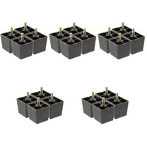 3.1 inch Plastic Furniture Legs, Square Couch Legs Black Sofa Legs Set of 20