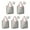 White Christmas Nutcracker, variant on 5 Pack Foldable Shopping Bag,White Christmas Nutcracker Pattern Reusable Grocery Bags with Pockets,Large Reusable Tote Bags with Handles Waterproof & Lightweight