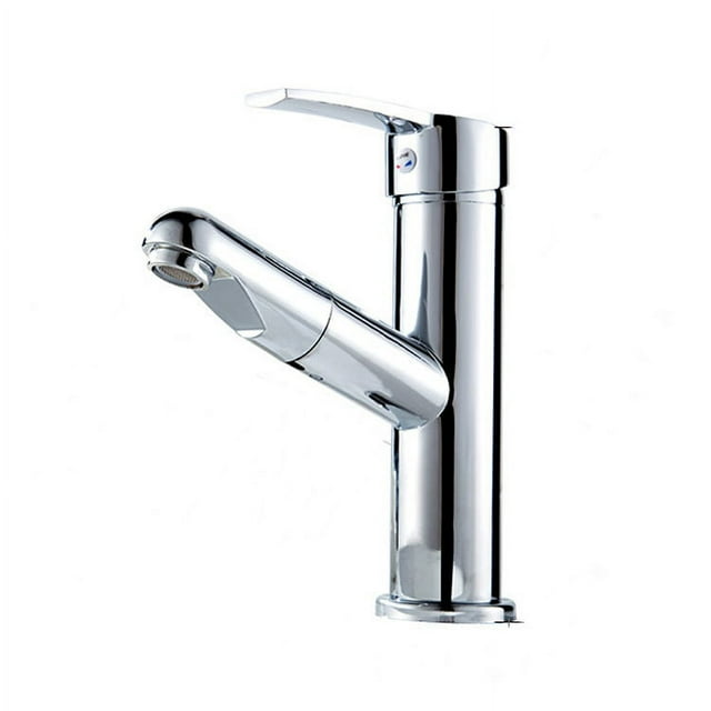 Grifo monomando para lavabo, Grifo de cocina con ducha extraíble, Grifo de cocina de un solo orificio, Grifo de baño, Antisalpicaduras, Mezclador de agua fría y caliente