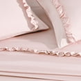 thumbnail image 2 of Swift Home Home Essential Luxurious Silky Ruffle Hem Microfiber Bedding Sheet Set Rose King, 2 of 4