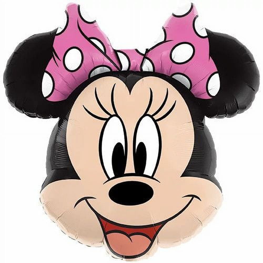 Disney Minnie Mouse Colorful Face for All Occasions and Ages 35" Foil Balloon