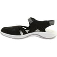 thumbnail image 3 of EASY SPIRIT Womens Black Breathable Strappy Adjustable Strap Water Resistant Arch Support Splash Round Toe Wedge Slingback Sandal 10 M, 3 of 6