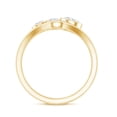 thumbnail image 3 of Rosec Jewels Lab Created Diamond Engagement Rings Set with Shadow Band (Ef-Vs Quality) Bezel Set Diamond Ring Cluster, 10K Yellow Gold, US 3.50, 3 of 9