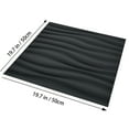 thumbnail image 2 of Art3d 19.7 in. x 19.7 in. PVC 3D Wall Panel,Wave Design in Black(12-Pack), 2 of 6