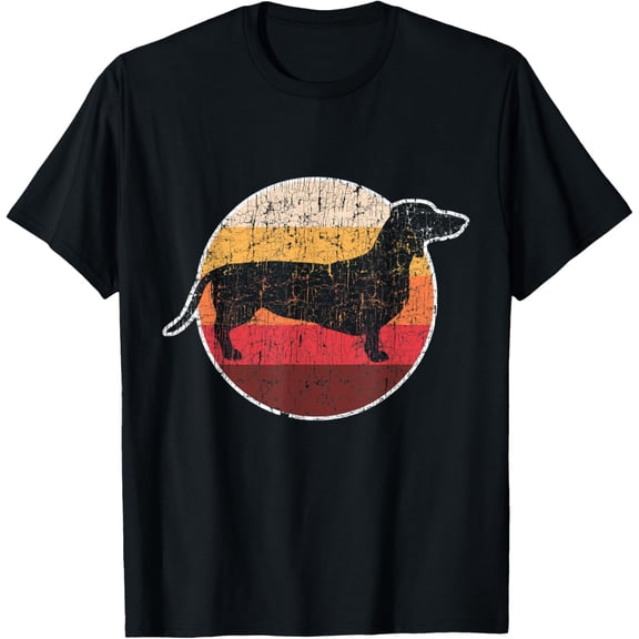 Vintage Retro Dachshund Weiner Dog T Shirt Mother Dad Gift