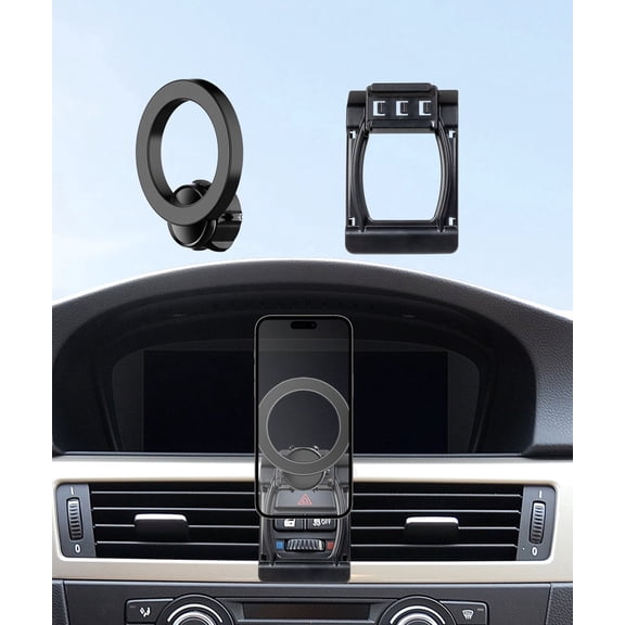 MaserWeller Car Phone Holder for 2005-2012 BMW 3 Series / 2008-2013 M3 Accessories, 360° Rotation Phone Mount Compatible with MagSafe, Cell Phone Holder Does Not Affect Air Vent