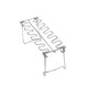 thumbnail image 4 of Soidarity Soporte de pierna de pollo BBQ Soporte de pierna de pollo plegable de acero inoxidable plateado Estufas de camping No.1 Soidarity OD009681-01, 4 of 6