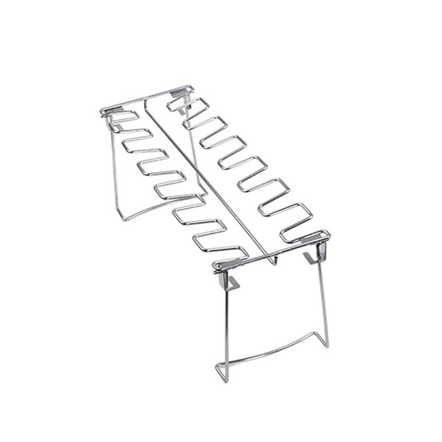 Greeniant Soporte de pierna de pollo BBQ Soporte de pierna de pollo plegable de acero inoxidable plateado Estufas de camping Numero 3 Greeniant OD009681-03