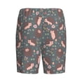 thumbnail image 5 of Naloa Hedgehogs and Flowers1 Men's Short Pajama Pants, Lounge Comfort Shorts with Elasticized Waistband and Side Pockets - Large, 5 of 9