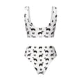 thumbnail image 2 of Honeii Border Collie Dog Print Women’s Bikini Set,Two Piece Swimsuit Bathing Suits,Stylish High Elasticity Swimwear for Beach and Pool, 2 of 7