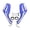 Flash blue, variant on Motorcycle Turn Signal Light with Rear View Side Mirrors Night Safety Light