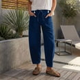 thumbnail image 2 of Letdown Womens Stretchy Mid Rise Barrel Jeans Vintage Loose Wide Leg Cropped Denim Pants Y2k Baggy Boyfriend Jeans, 2 of 6