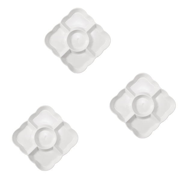 Inteprter ligero para aperitivos de PP, 3 uds., adecuado para todas las ocasiones y fácil de limpiar, seguro para guardar en la bandeja Almacenamiento y organización del hogar Blanco