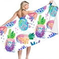 thumbnail image 5 of LACKUST Watercolor Pineapple Beach Towel, Quick-Dry & Sand-Proof, 70x150cm, 5 of 8