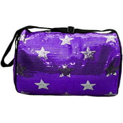 Girls Dance Bag Duffle Sequin Star Bag Purple