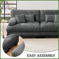 thumbnail image 4 of Vintage Chenille 4-Seater Modular Sectional Sofa - Deep Seat Comfort for Living Room, Apartment & Office, 4 of 20