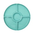 thumbnail image 1 of Mainstays 12-in Plastic Light Blue 5 Compartment Round Stackable Snack Serving Tray, 1 of 6