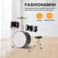 thumbnail image 5 of GIVIMO 3-Piece 14 inch Drum Set for Junior Beginners, Black, 5 of 6