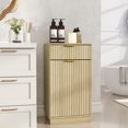 thumbnail image 4 of S-HOME10-Gallon Woodgrain Tilt-Out Trash Can Cabinet with Oak Finish and Wave-Textured Drawer for Kitchen and Bath Organization, 4 of 14