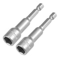 thumbnail image 1 of Unique Bargains 2Pcs 1/4' Quick Change Shank Cr-V 10mm Magnetic Nut Setter, 2.5' Length, 1 of 5