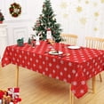 thumbnail image 6 of HA-EMORE 60 Inch Round Snowflake Christmas Tablecloth Christmas Decoration - Xmas Table Cloth WP and Washable Holiday Decorative Table Cover for Outdoor, Indoor Party Kitchen Dining Room, 6 of 7