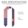 thumbnail image 5 of Serbia & USA United States Flag Shawl Sash Stole Graduation Shawls Wraps Scraf For International Study, 5 of 5