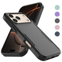 iPhone 17 Pro Max Case , 2 in 1 Phone Case for iPhone 17 Pro Max 6.9 inch ,Takfox Shockproof Protection Heavy Duty Armor Hard Plastic & Rubber Rugged Full Body Bumper Cover- Black