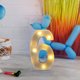 thumbnail image 3 of mfyjkho Lámpara De Marquesina Iluminada Con Letras Del Alfabeto Led Para Decoración Del Hogar, Fiesta De Cumpleaños, Boda, 16 Cm De Alto, 1 Unidad, 3 of 6