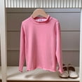 thumbnail image 2 of MEZZALL Girls Long Sleeve Solid Color Basic T-Shirts Tee Soft Comfortable Casual Tops For Toddler Kids Winter Fall Layering Holiday Dailywear, 2 of 3