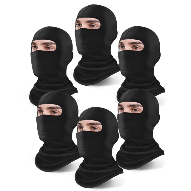 Mascarilla facial con pasamontañas, Xeoxarel, refrescante para el cuello, color negro