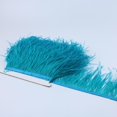 thumbnail image 3 of untoiry 1 Yard Dyed Ostrich Feather Fringe Trim Ribbon Embellishment Peacock blue, 3 of 8
