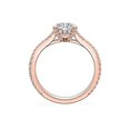 thumbnail image 2 of 0.70 Carat Brilliant Radiant Cut Natural Diamond Elegant Solitaire with Accents Ring for her Solid 18K Rose Gold Size 9.5, 2 of 8