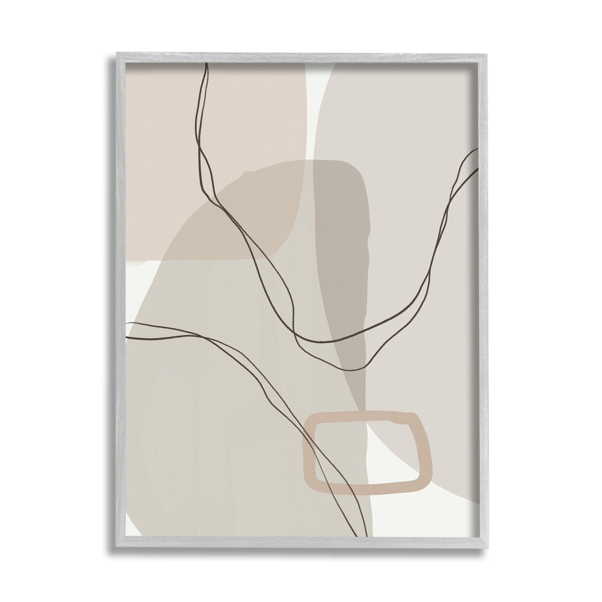 Stupell Industries Abstract Layered Shapes Brown Tan Modern Arrangement, 24 x 30, Design by Urban Epiphany