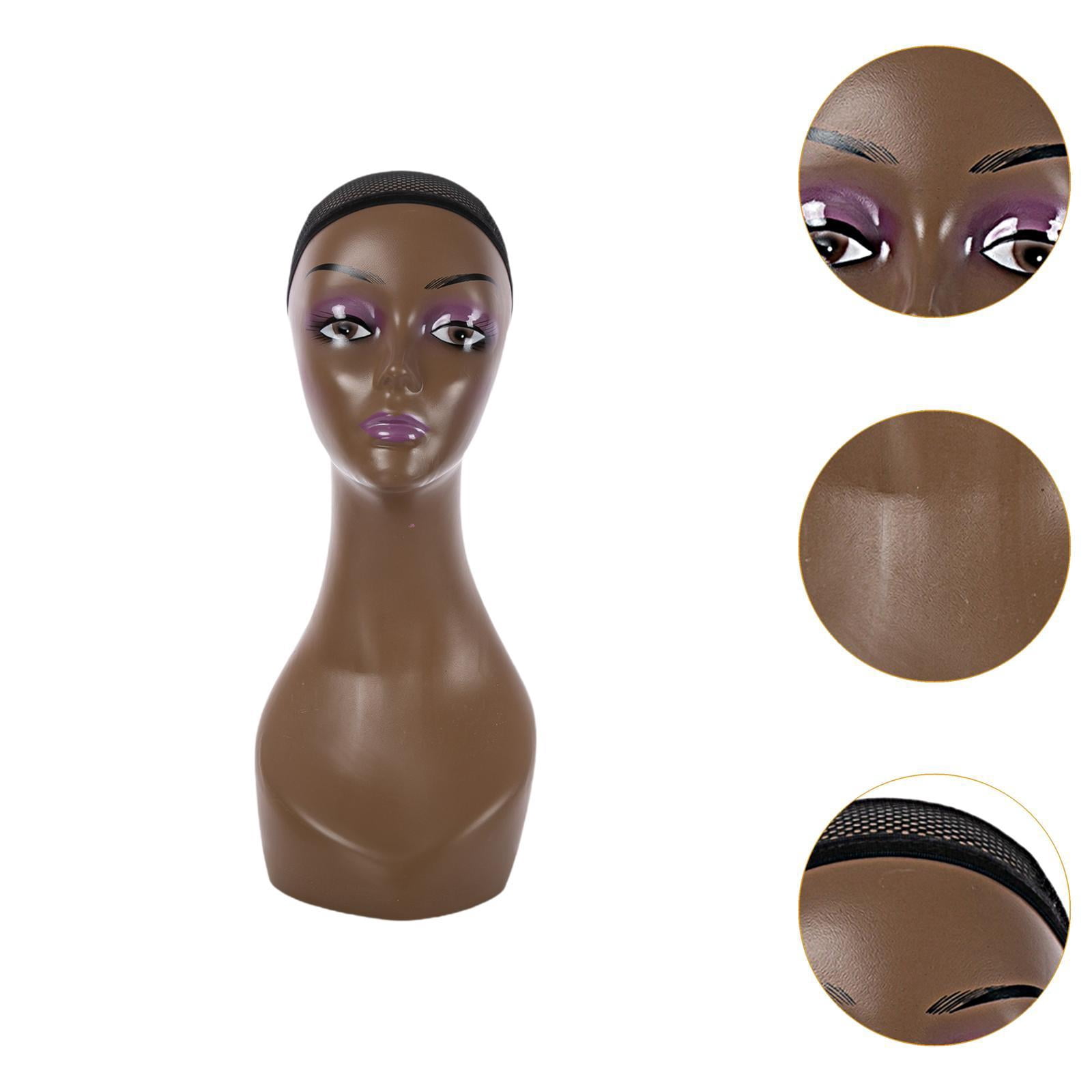 Gazechimp Bald Manikin Head Lightweight Holder for Jewelry Beauty Accessories Shop Violet Lip