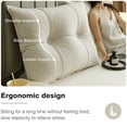 thumbnail image 5 of Lovote Velvet Headboard Pillow 23.6" x 39.4" White - Bed Rest Reading Pillow, Long Backrest Cushion for Sofa, Daybed, Tatami, Bay Window, 5 of 8