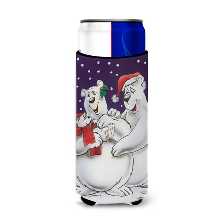 

Carolines Treasures AAH7269MUK Holiday Polar Bears Ultra Beverage Insulators for slim cans Slim Can multicolor