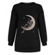 thumbnail image 5 of Sudadera extragrande de lana de manga larga con cuello redondo y estampado de calavera para mujer Pompotops  gfhjh16637, 5 of 5