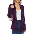 thumbnail image 4 of Cizayoi Women's Draped Open Front Light Weight Cardigan Sweater, 4 of 11