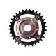 thumbnail image 1 of Eigraketly Juego de bielas para bicicleta 104BCD, bielas redondas resistentes, pieza para deportes al aire libre Ciclismo Negro 32T Eigraketly OD020864-01, 1 of 6