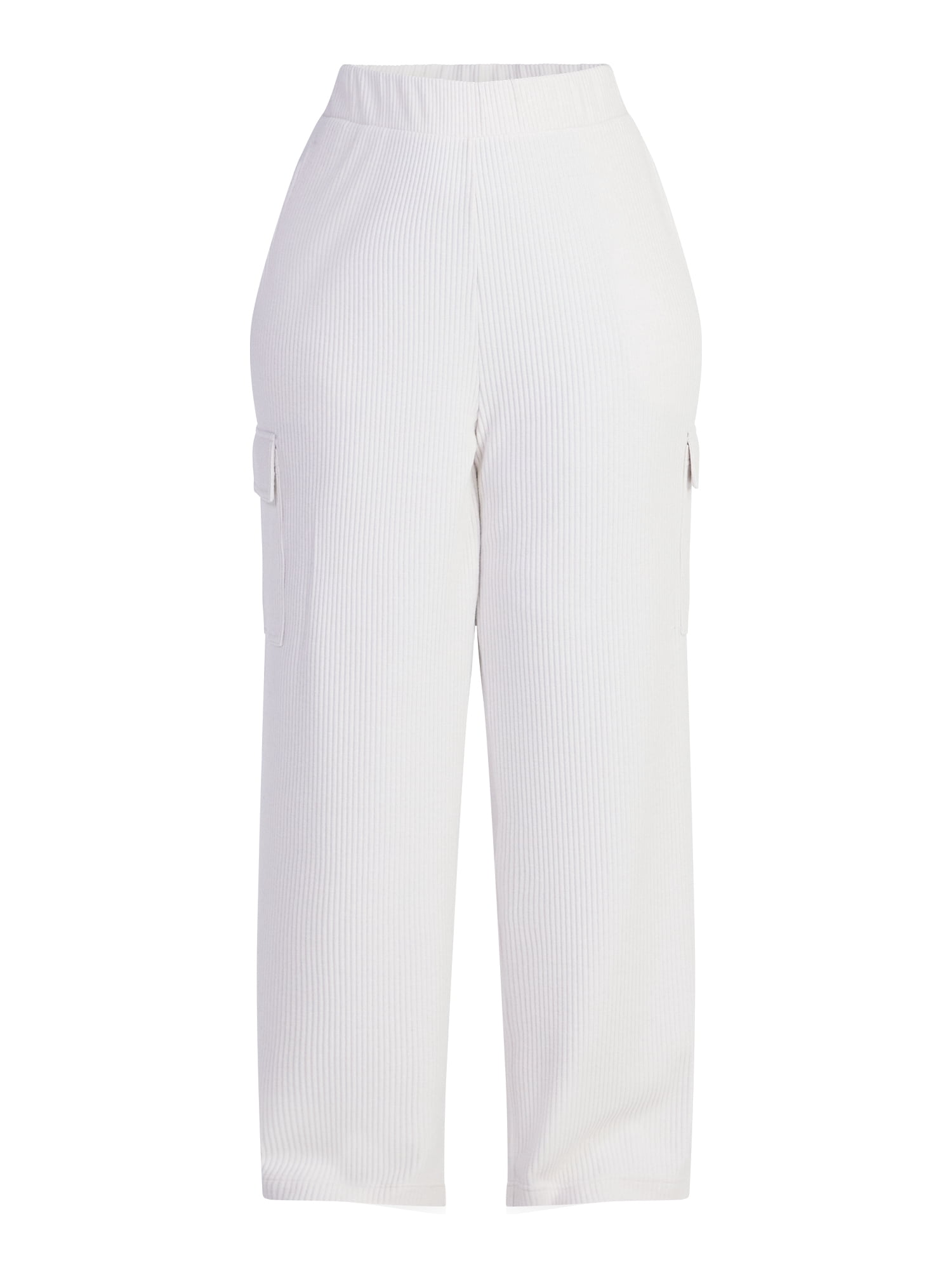 Avia Women’s and Women's Plus Corded Ribbed Seamed Wide-Leg Pants, Sizes XS-4X