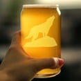 thumbnail image 3 of Bevvee Beer Can Pint Glass 16 oz Wolf Craft Beer Enthusiast Gifts Beer Glasses, 3 of 4