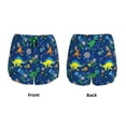 thumbnail image 5 of Lsque Dinosaur In Space Printed Women's Running Shorts with Liner Pockets,Elastic Quick Dry Workout Athletic Gym Yoga Shorts,Womens High Waist Shorts-, 5 of 9