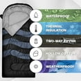 thumbnail image 4 of Sleeping Bag - Single-Person Cold Weather Camping Sleep Bag for Adults and Teens - XXL 33in/ 40" - Extra-Wide & Warm for Big & Tall - All-Season Comfort, 4 of 6