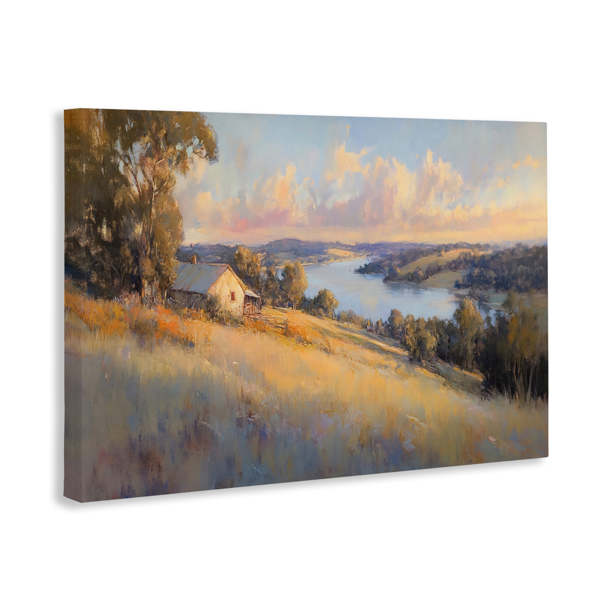 Stupell Industries Hilltop Cottage in Sunset Glow Canvas Wall Art, design by Creative Studio