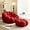 Red, variant on Lazy Sofa Upholstered Couch with Footstool Bean Bag Chair with Footstool Chairs for Living Room Bedroom Chaise Lounge Chair (Color : Yellow) (Red One Size)