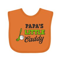 Inktastic Papa's Little Caddy with Golf Club and Ball Boys or Girls Baby Bib