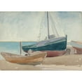 thumbnail image 3 of George Copeland Ault 14x11 Black Modern Framed Museum Art Print Titled - Boats on Beach (1921), 3 of 5