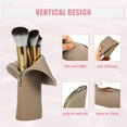 thumbnail image 3 of Unique Bargains Silicone Makeup Brush Bag Stand Up Travel Makeup Brush Holder Portable Makeup Brush Pouch Cosmetic Brown, 3 of 7